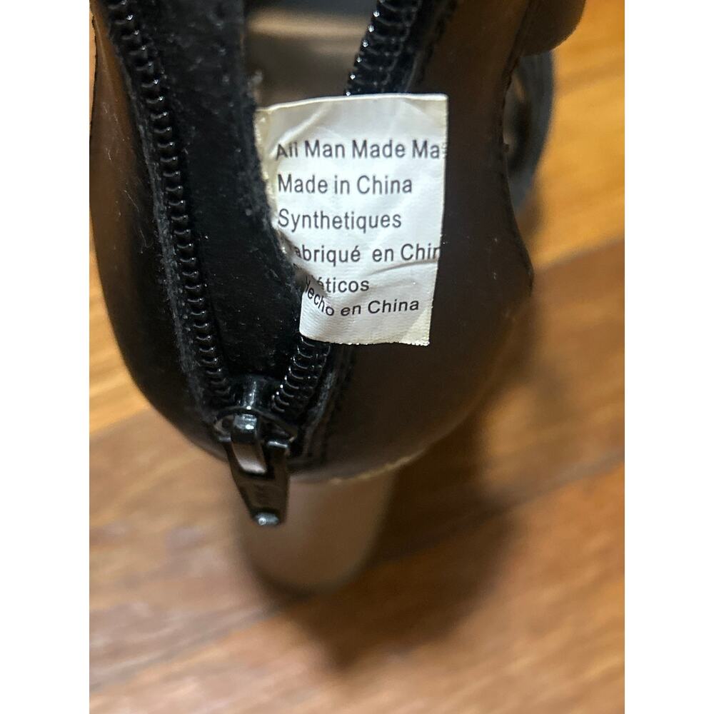 American Eagle Caged Black 3 Inch Wedge Shoes 5M - Picture 6 of 6